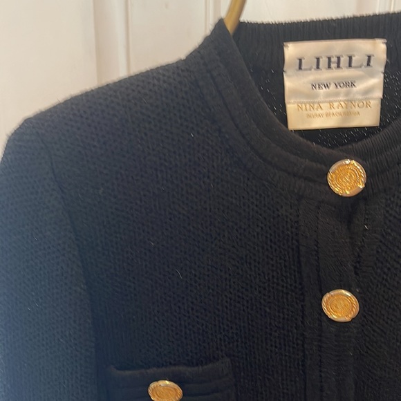 Vintage Lihli gold button sophisticated knit jacket - Picture 5 of 10